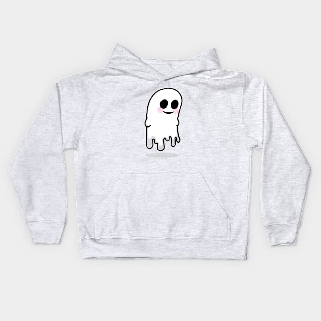 Happy Kawaii Cutey Ghost Kids Hoodie by DankFutura